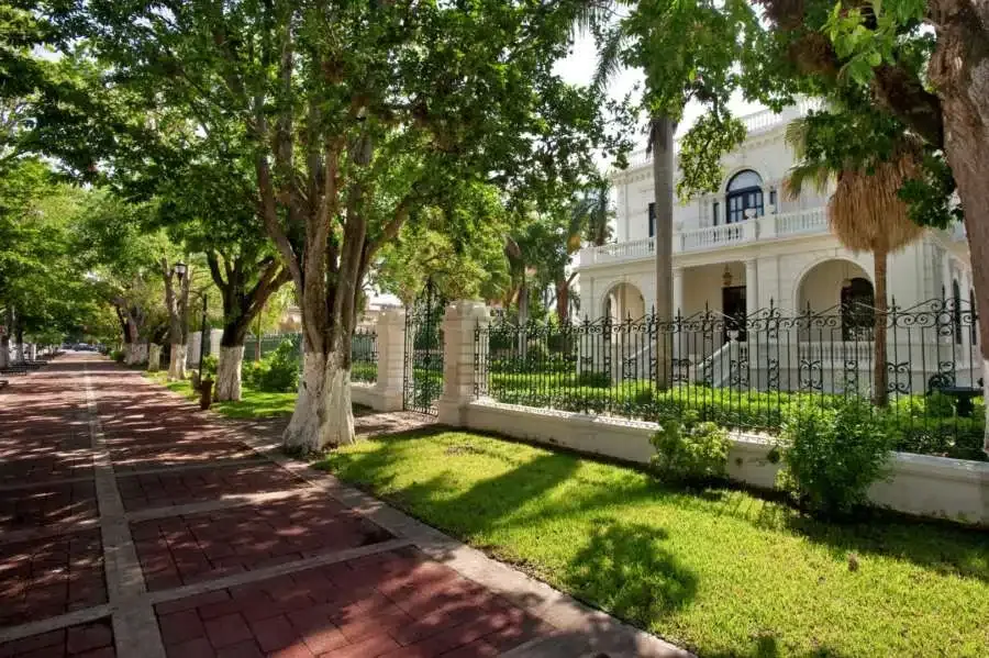 Merida's Paseo de Montejo, with its mansions and tree-lined promenade